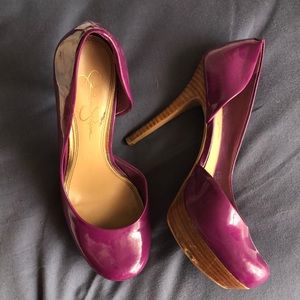 Jessica Simpson Purple leather heels